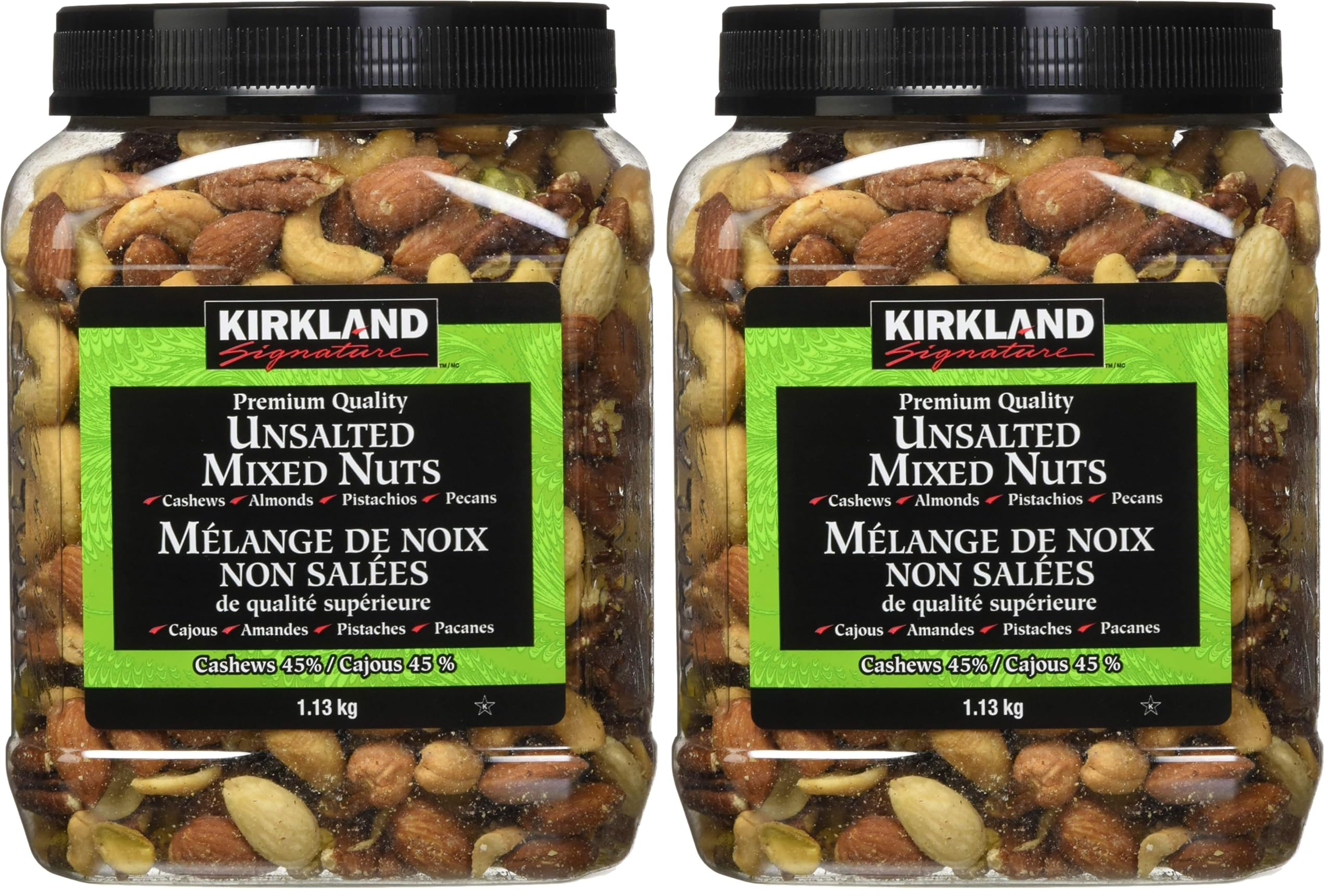 Kirkland Signature Extra Fancy Unsalted Mixed Nuts 2.5 (LB) (Pack of 2)