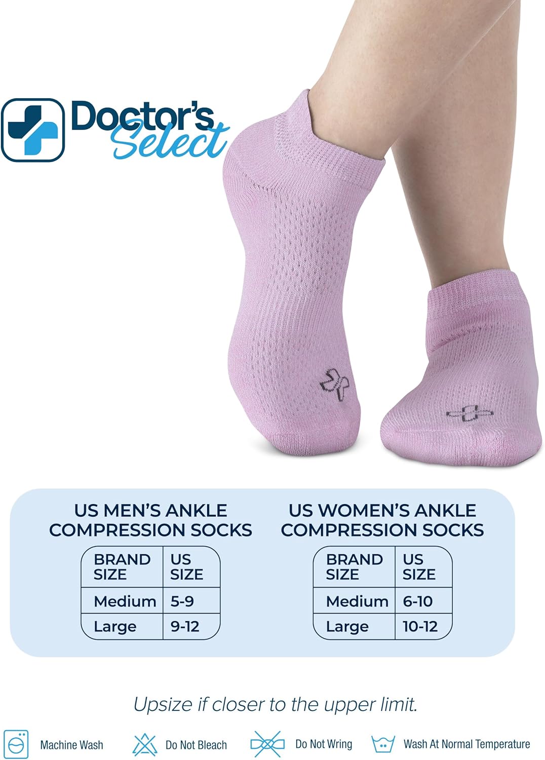 Doctor's Select Viscose Bamboo Ankle Diabetic Socks for Women and Men - 6 Pairs | Super Soft, Non Binding, Loose Wide Top - Image 3