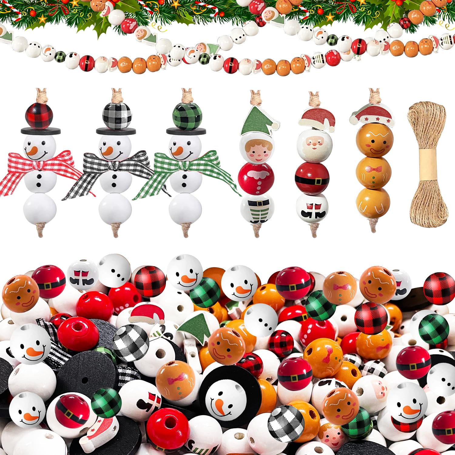 Cuentas de Navidad de muñeco de nieve YumSur, el kit ideal para regalar y crear detalles de fiestas