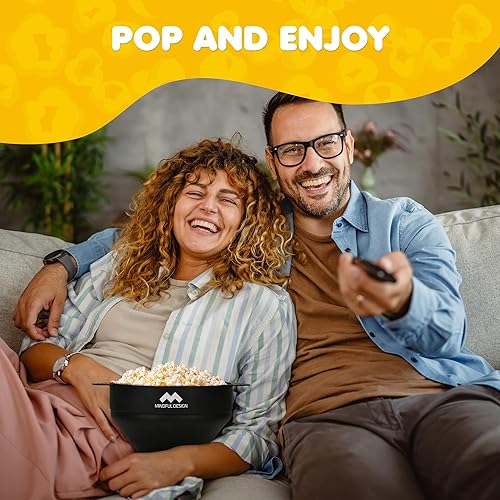 Miniatura 6 de The Original Mindful Design - Popcorn Popper plegable para microondas, cuenco de silicona, sin BPA y apto para lavavajillas (negro)