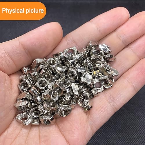 Miniatura 6 de 100 piezas Serie 2020 Tuercas T deslizantes Ranura T Métrica Rosca M5 Tuerca T de cabeza de martillo para perfil de extrusión de aluminio con ranura