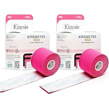 Kinesio Tex Gold Wave, Latex-Free, Water-Resistant - Red/Pink, 2" X 16.4 - 2...