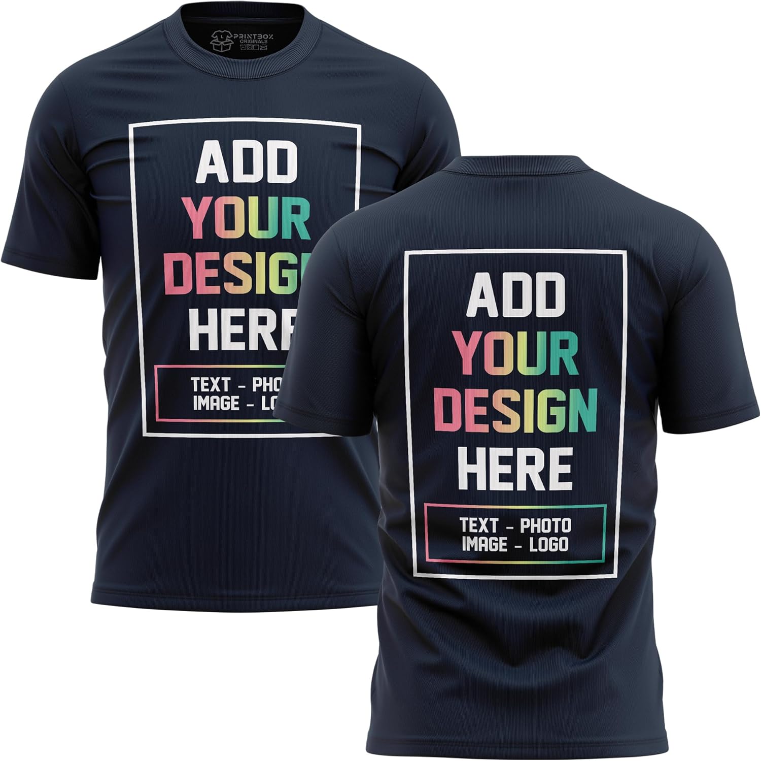 Custom Shirts for Men, Add Any Image or Text, Perfect for Customized Birthday, Business, Promotional and Graduation T Shirts Black