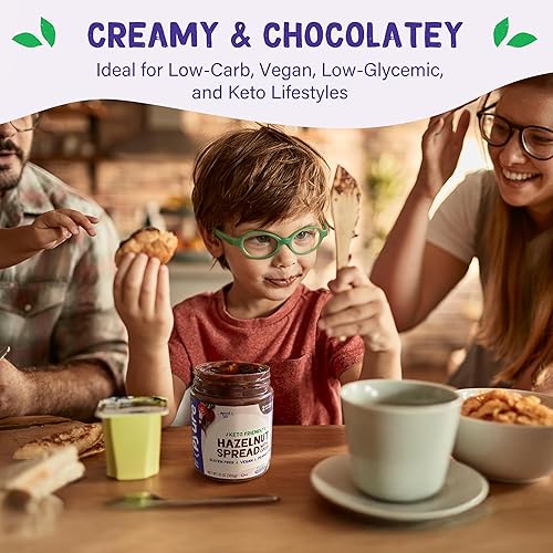 Miniatura 9 de Pyure - Untable de Almendras y Chocolate Keto | Sin azúcar, bajo en carbohidratos, vegano, alternativa a Nutella | 2 g de carbohidratos netos, sin