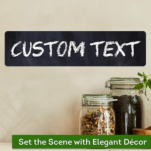 Miniatura 51 de My Sign Center - Letrero personalizado, 11 colores de fuente, 13 estilos de fuente, 4 opciones de agujero, 22 tamaños, 8 x 32 pulgadas, sin óxido,