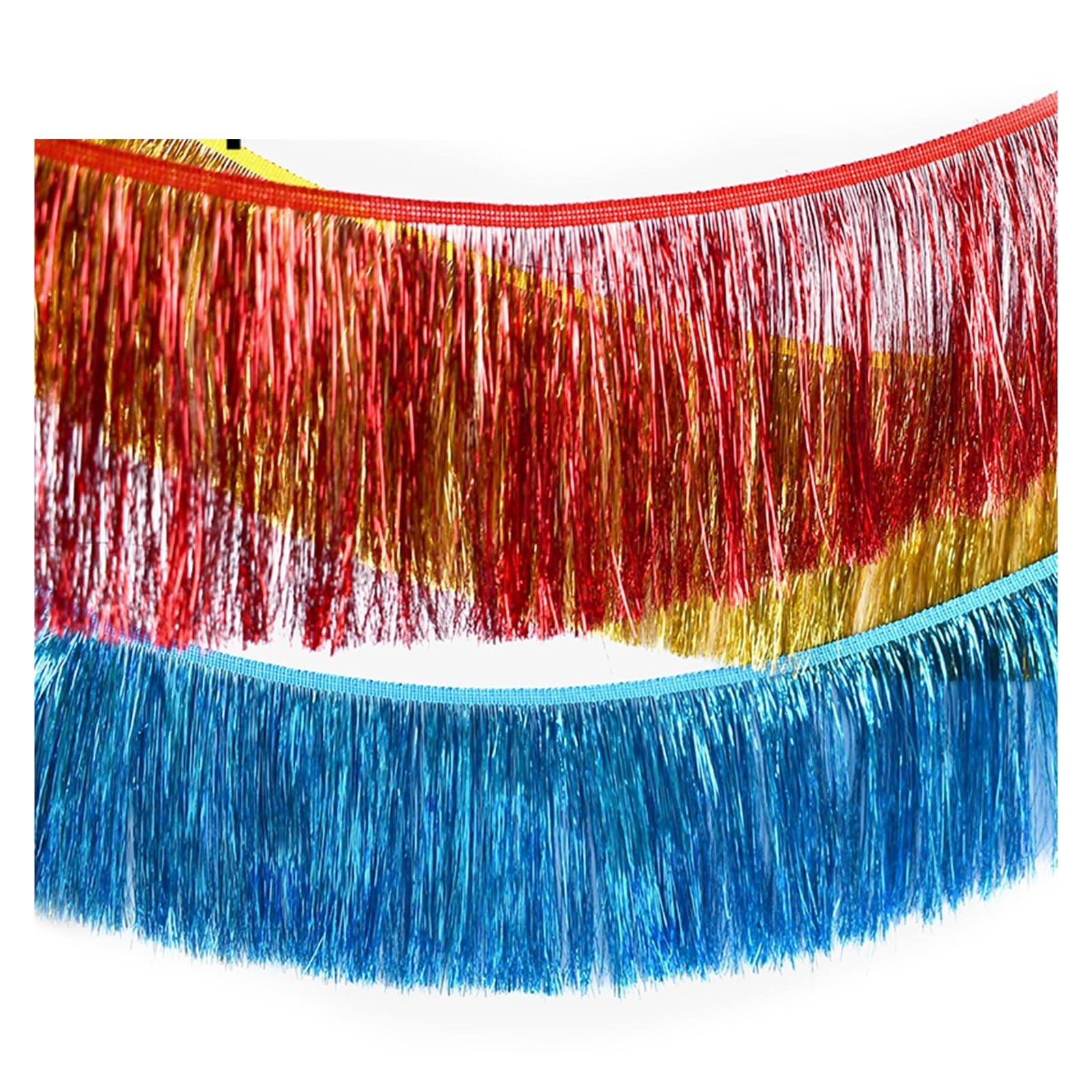 5/10M 10/15/20cm Glänzende Quasten Fransen Nähen Kleidung Spitze Fransen Trim Latin Kleid Vorhang Dekoration(RoyalBlue,20cm-10Meters)