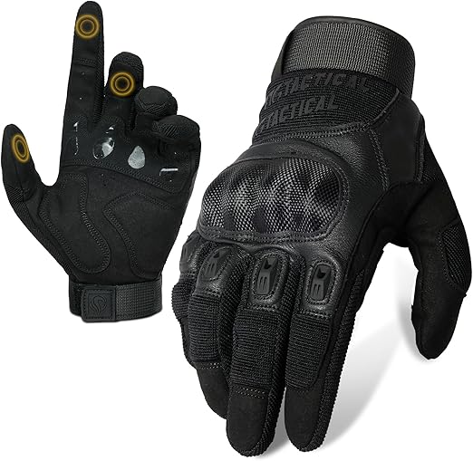 Motorcycle Gloves, Touchscreen Gloves for Men with Soft Palm Pads for Motorcycle Riding, Road Racing, Cycling, Motocross, Hunting, Hiking and Climbing