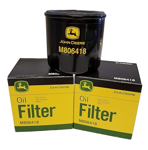 John Deere Paquete de equipo original de tres filtros de aceite - M806418