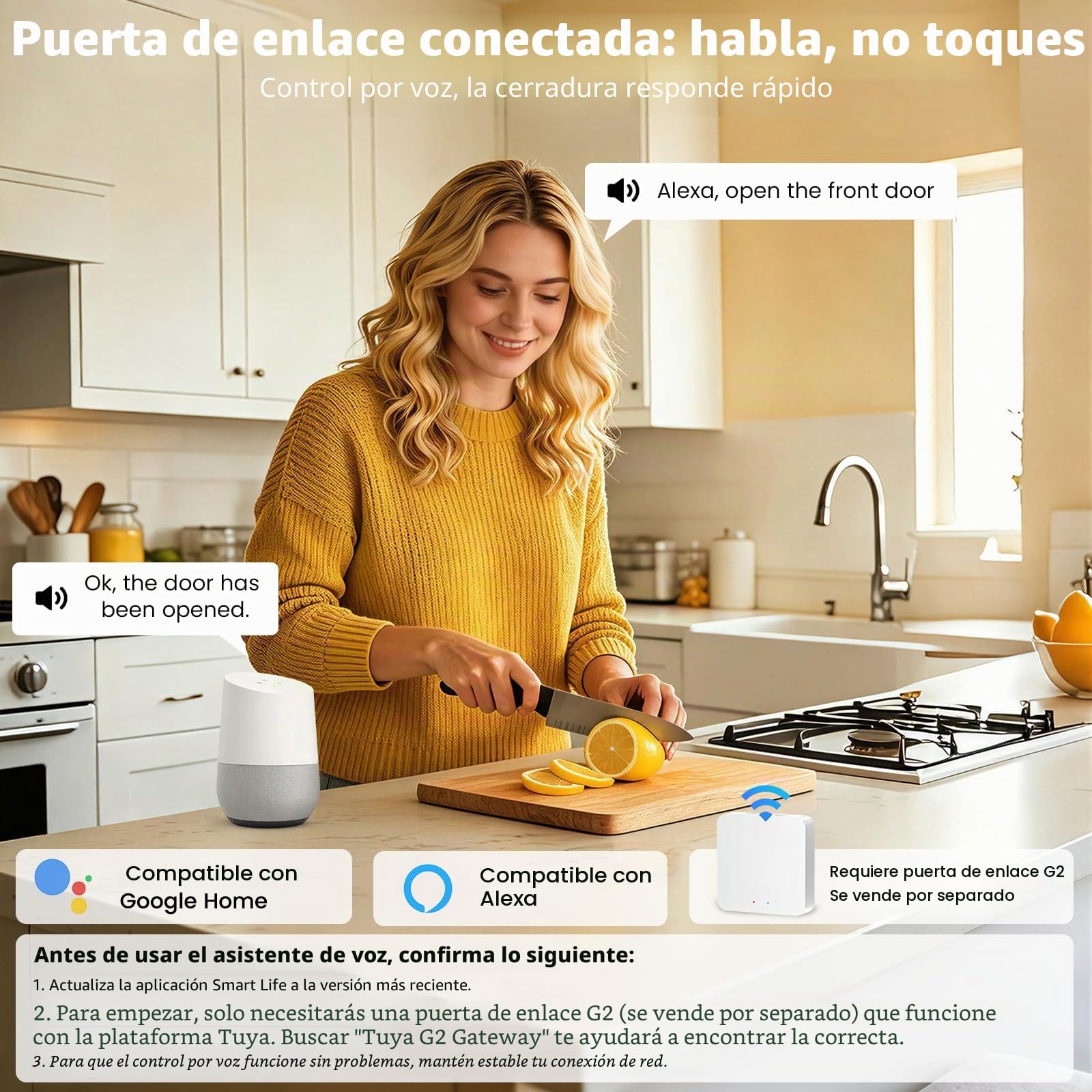 Biquole Cerradura inteligente para puerta delantera, cerradura de puerta de entrada sin llave con teclado, cerraduras electrónicas digitales con huella dactilar, control de aplicación por Bluetooth