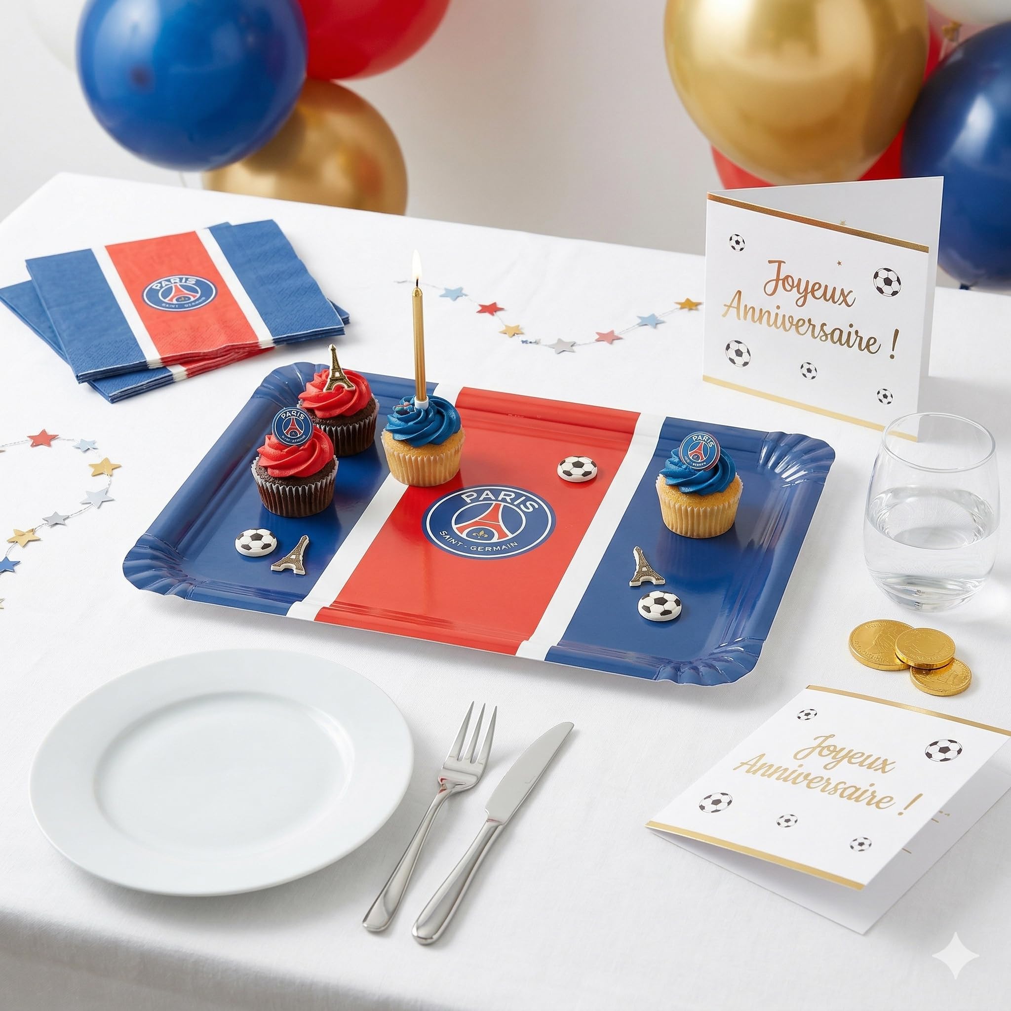 PSG 8 x Plateau cartonné Collection Officielle Paris Saint Germain - 34 x 24 cm