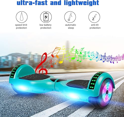Miniatura 5 de LIEAGLE Hoverboard, 6.5 "auto equilibrio Scooter Hover Board con ruedas Bluetooth luces LED para niños adultos