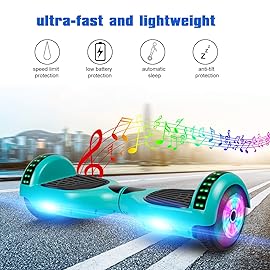 LIEAGLE Self Balancing Scooter, 6.5 Self Balancing Scooter with Many Certified Wheels LED Lights for Kids Adults(A02 Green)