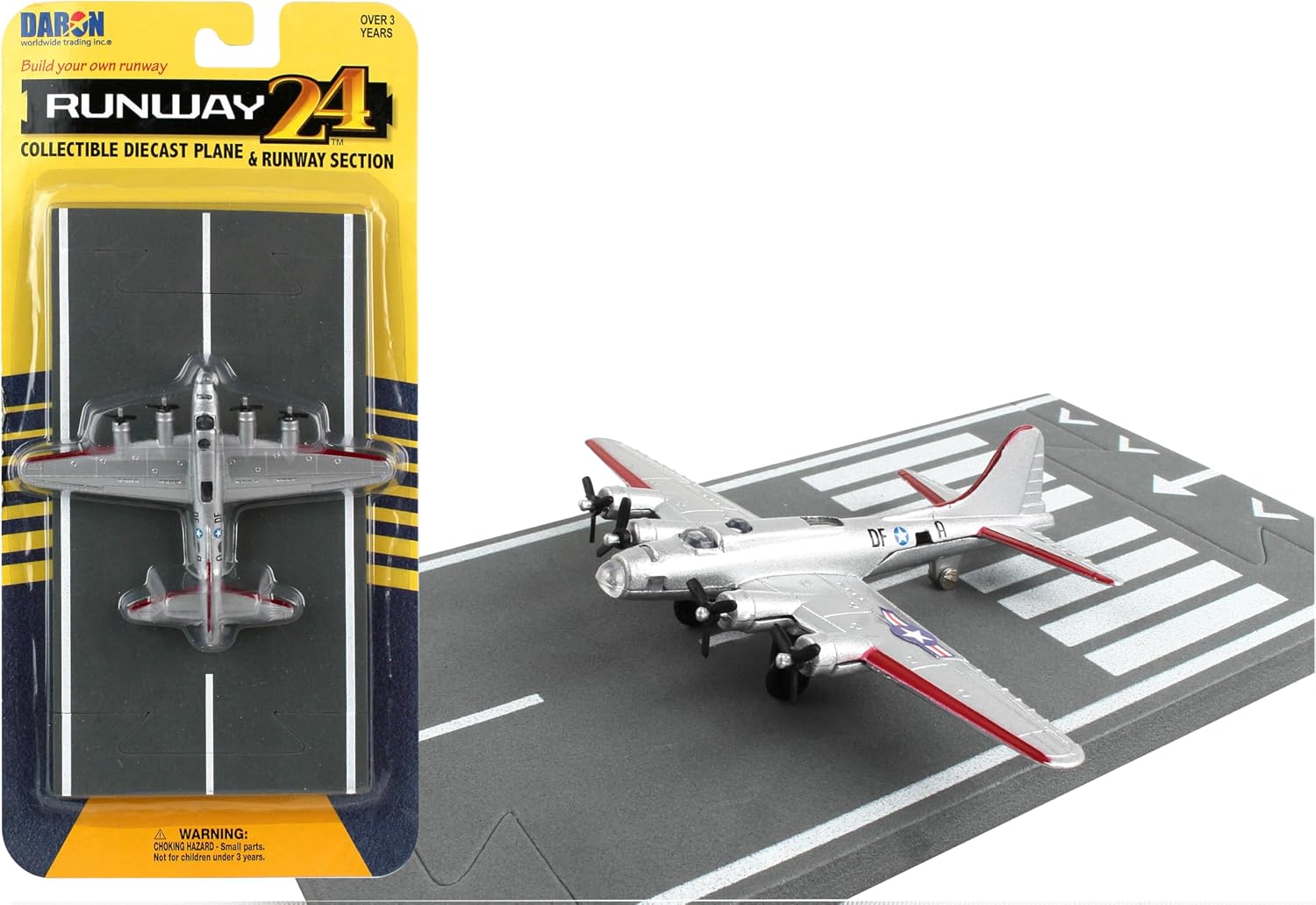 Daron Worldwide Trading Runway24 B-17 Vehicle, Silver