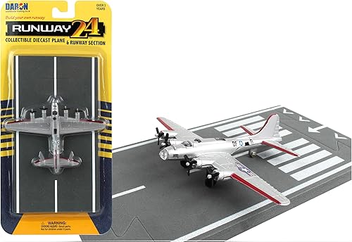 Daron Worldwide Trading Runway24 B-17 Vehículo, color plateado