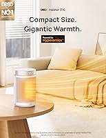 Vista 2 de DREO Space Heater, Portable Electric Heaters for Indoor Use with Thermostat and Remote, 2024 Upgraded, Digital Display, 12H Timer, 5 Mode, 1500W PTC