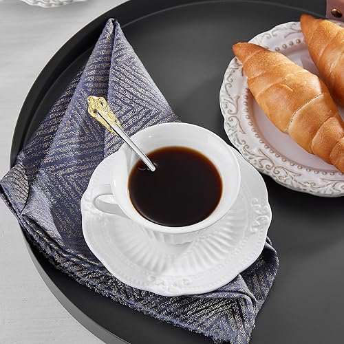 Miniatura 6 de KEAWELL Lujoso juego de cucharas de espresso de 5.1 pulgadas, 6 piezas, mini cuchara de café, acero inoxidable 1810, diseño magnífico con acabado