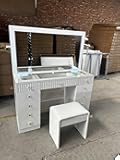 Arulvmrn Makeup Vanity Desk with Mirror and LightSZT-49
