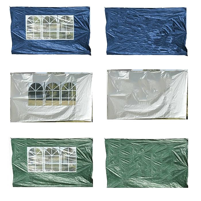 Buy DayPlus 3m x 2m Gazebo Tent Side Panels 3 Windows & Zipper Sides Waterproof Outdoor Shelter