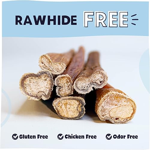 Miniatura 5 de Pawstruck All-Natural 7" Bully Sticks for Dogs - Best Long Lasting, Rawhide Free, Low Odor & Grain Free Dental Chew Treat - Healthy Single