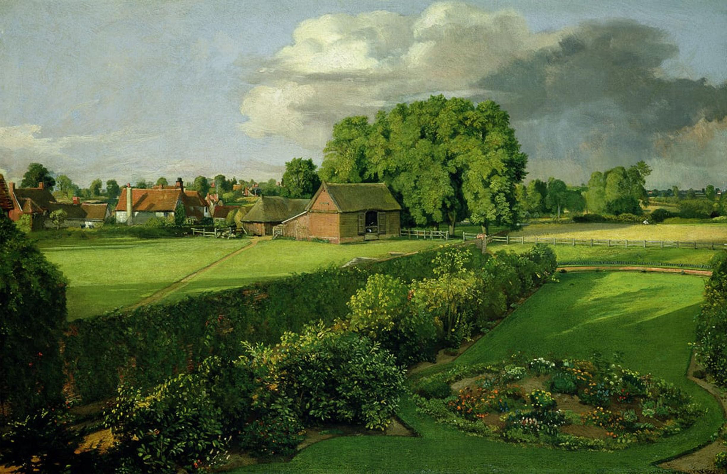 POSTERIIk Famous Modern Artwork Art Mural Golding Constable s Flower Garden by John Constable Oil Paintings Pictures for Home Decor 60x90cm