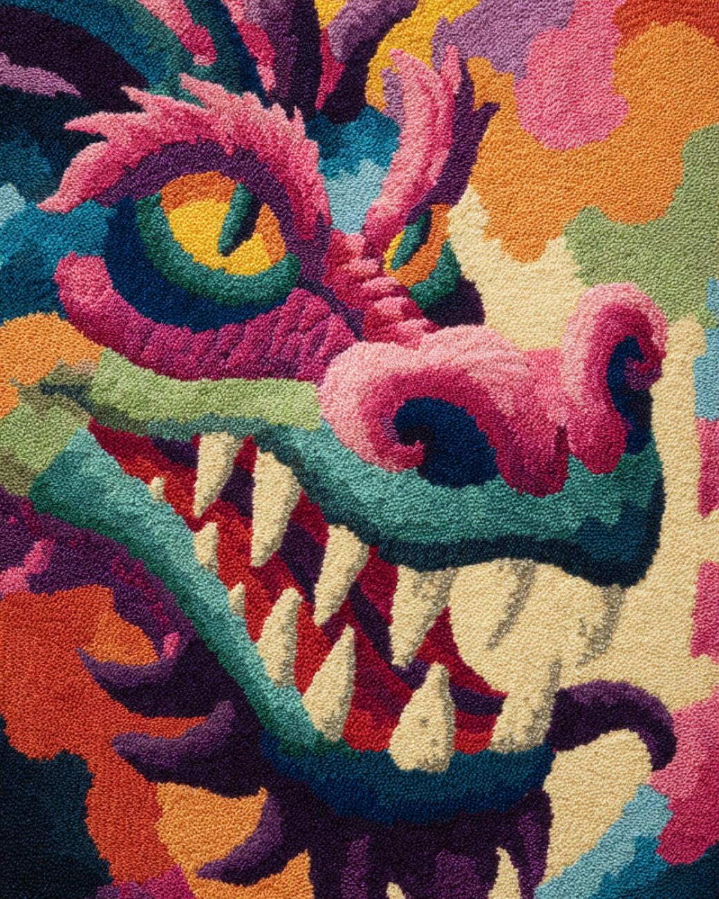 AMBATTERY Large Rug Making Kit Anime Dragon 85x115cm