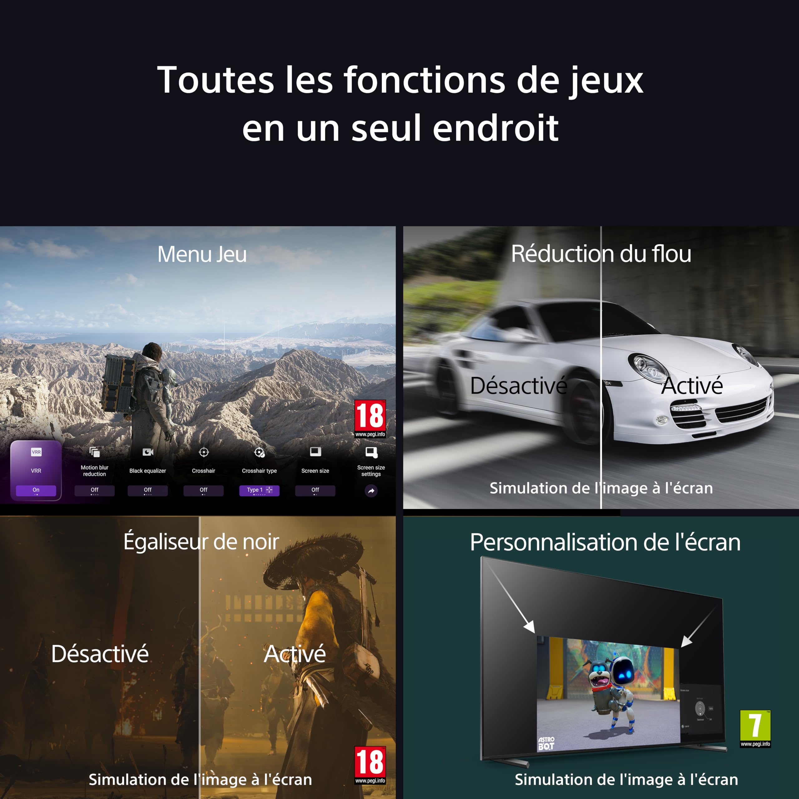 Sony BRAVIA 5 XR | Mini LED 55’ | IA XR Processor | Acoustic Multi-Audio | Dolby Vision/Atmos | IMAX Enhanced | Google TV (2025) | Google Cast | Apple AirPlay 2| Eco Dashboard Eco 2 | Menu Jeu 2