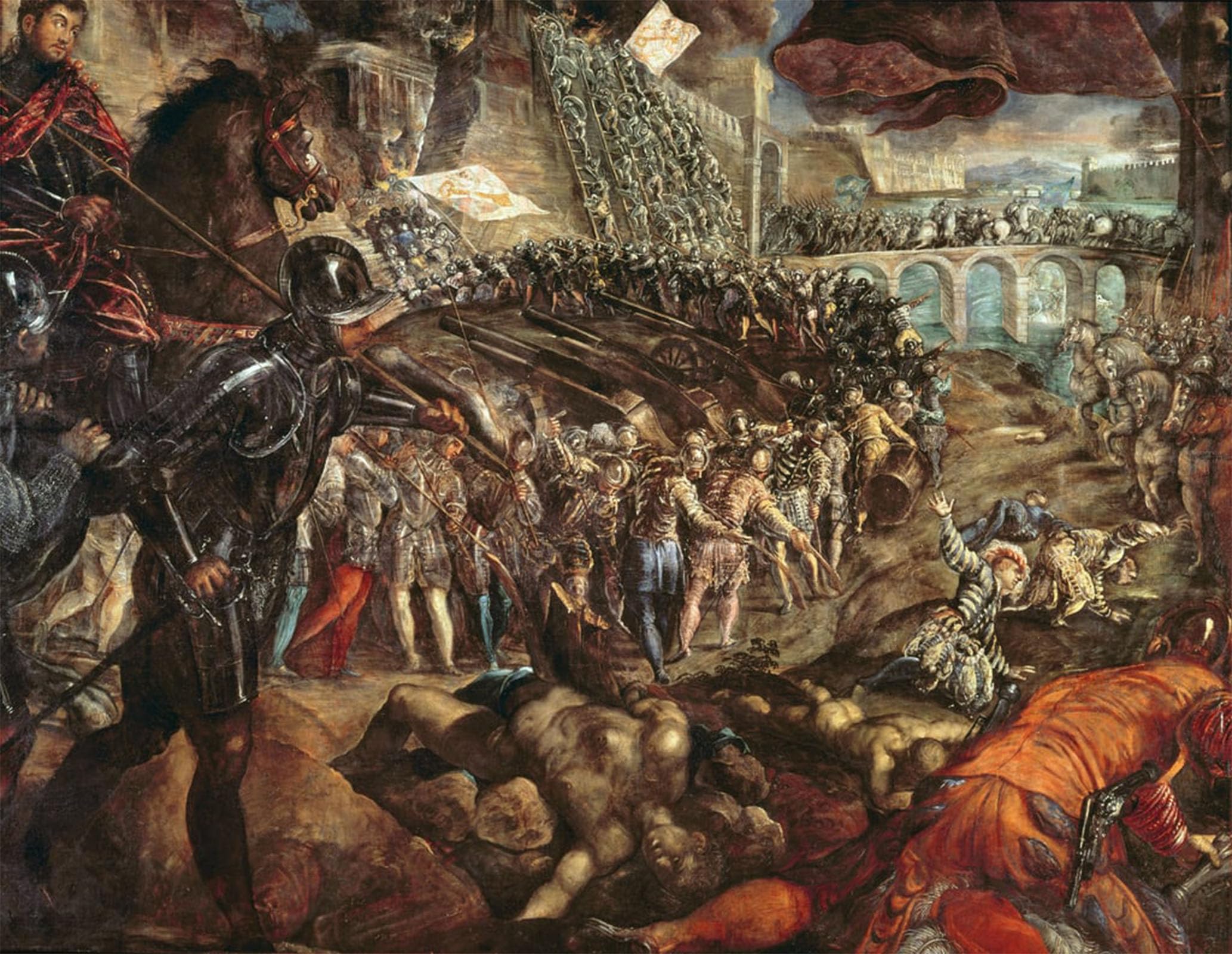 RZHRHJES Vintage Picture Wall Picture Painting Print Poster the Capture of Parma by Jacopo Robusti Tintoretto Abstract Wall Art Painting for Office Decor 60x90cm