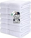 Utopia Towels 6 Pack Medium Bath Towel Set, 24 by 48 Inches, 500 GSM 100%!R(MISSING)ing Spun Cotton, Lightweight and Highly Absorbent Quick Drying Premium Towels for Hotel, Spa and Bathroom, White
