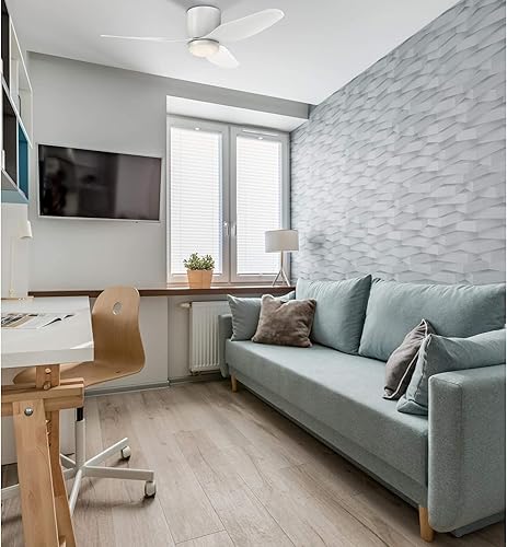 Miniatura 4 de Westinghouse Lighting 7225100 Carla - Ventilador de techo con luz y control remoto, 46 pulgadas, color blanco