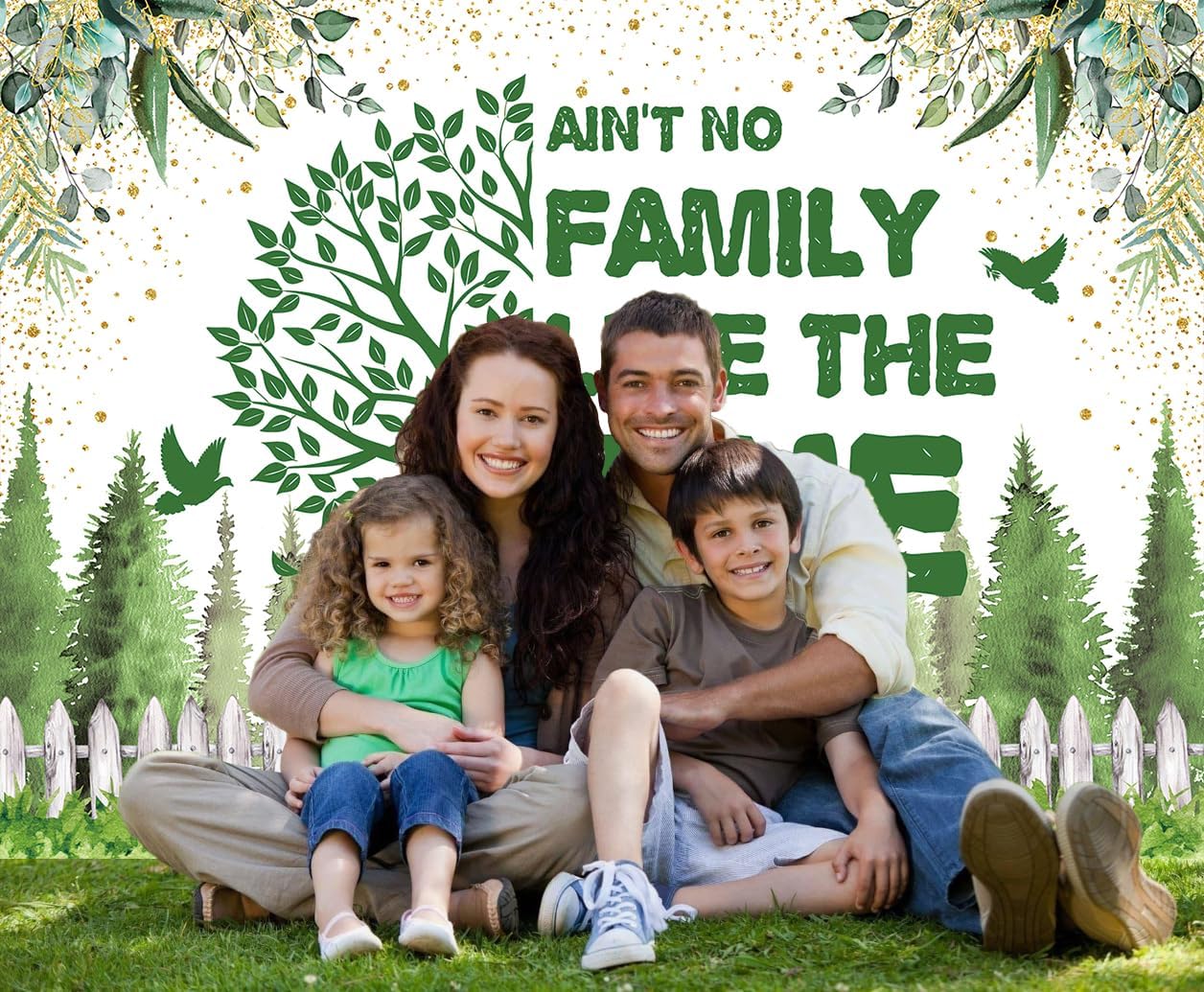 Family Reunion Backdrop Family Tree Family Gathering Party Decorations Banner Welcome to Our Family Members Photography Background (10x8FT: 120x96 inch)