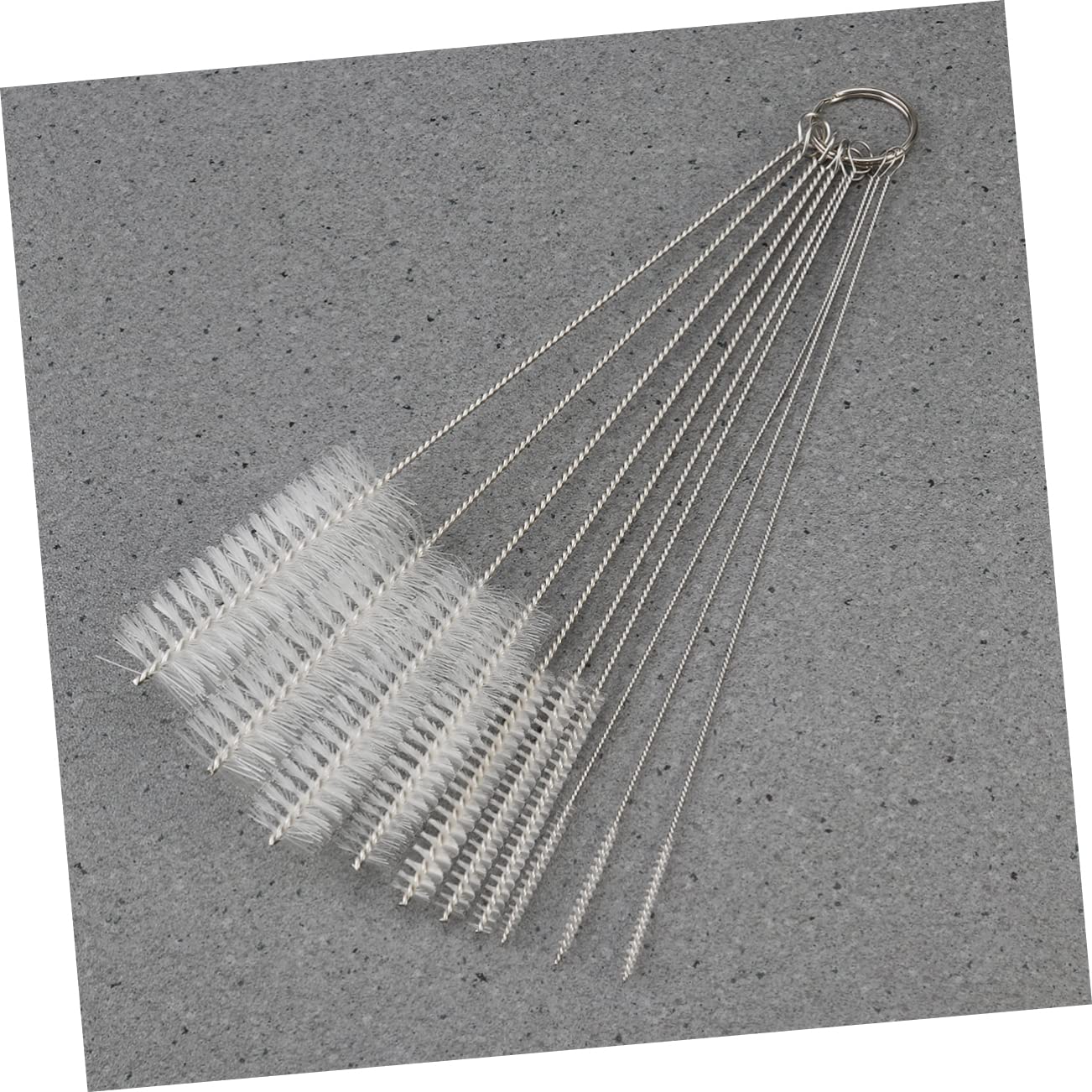 10 Piece Steel Tube Cleaning Brush Set for Straws Glasses image 2