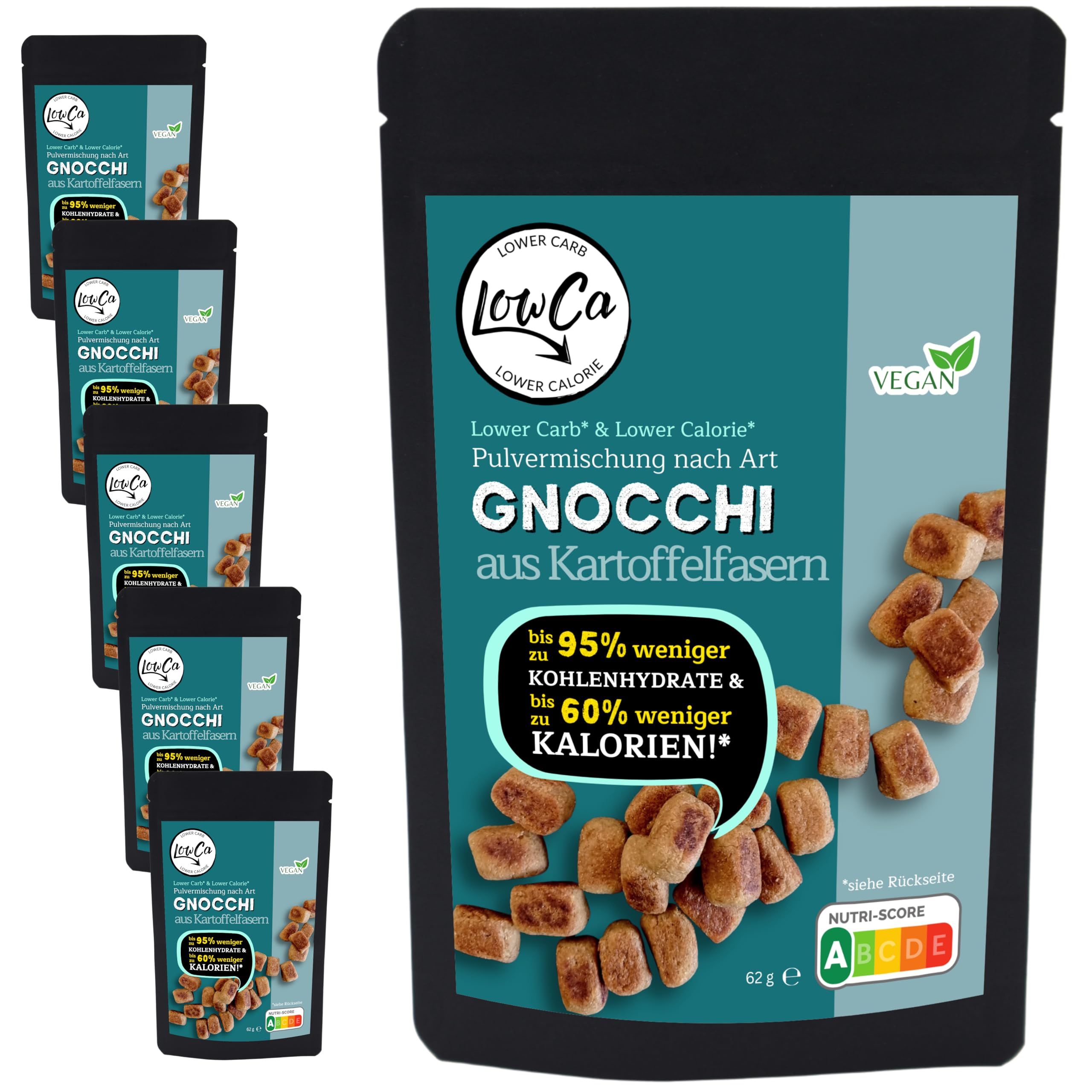 LOWER CARB KARTOFFELPRODUKTE | stark kohlenhydratreduziert = KETO| kalorienreduziert | protein- und ballaststoffreich (6x Gnocchi)