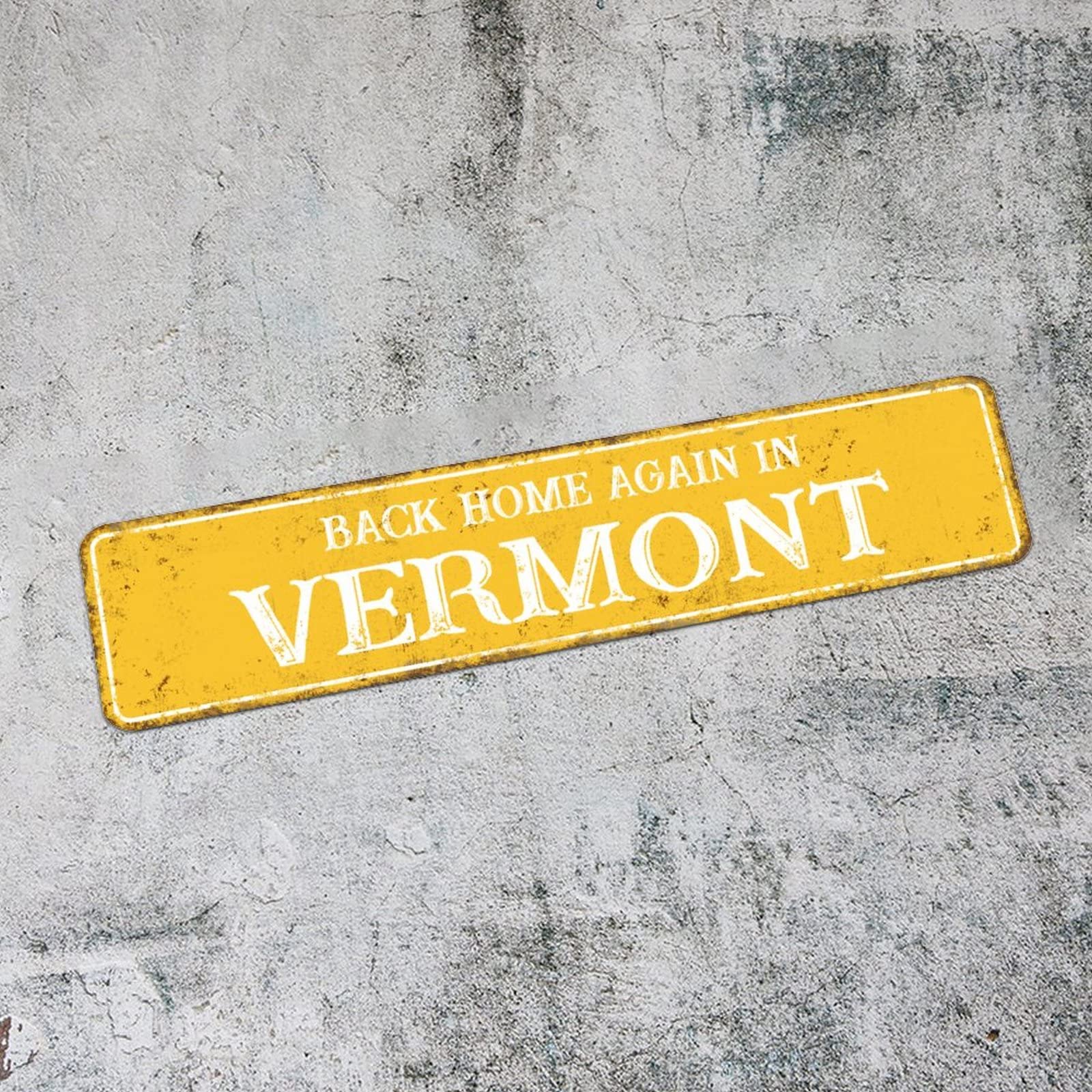 Plaque en métal de qualité Vermont State superbe finition pour salon chic