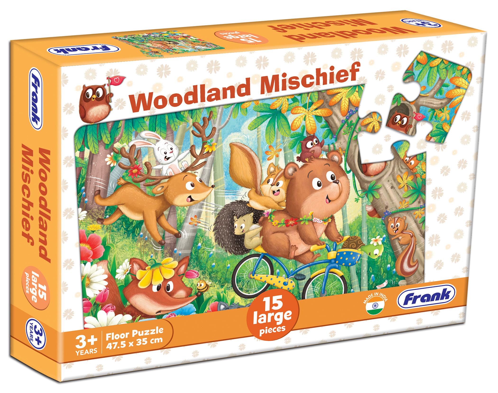 Frank Woodland Mischief Floor Jigsaw Puzzle for Kids | Puzzle Games & Educational Toys | Boosts Imagination, Coordination | Puzzles for Kids for Age 3, 4, 5, 6, 7 | Gifts for Girls & Boys- 15 Pcs 2