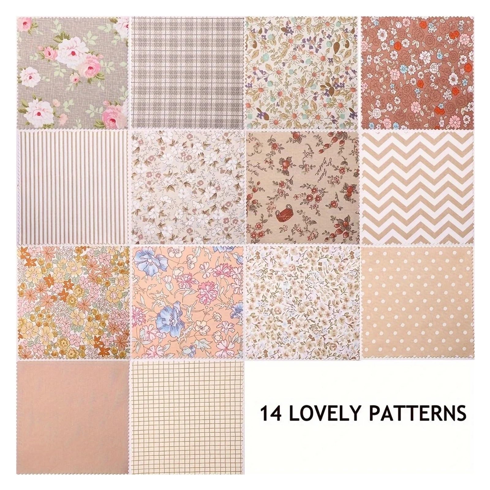 Stoffreste Zum Basteln 42-teiliges Quiltstoff-Charm-Paket