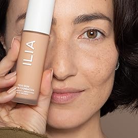 ILIA - True Skin Serum Foundation | Non-comedogenic, Cruelty-Free, Vegan, Weightless Feel, Buildable Coverage, Safe For Sensitive Skin (Texel SF3)