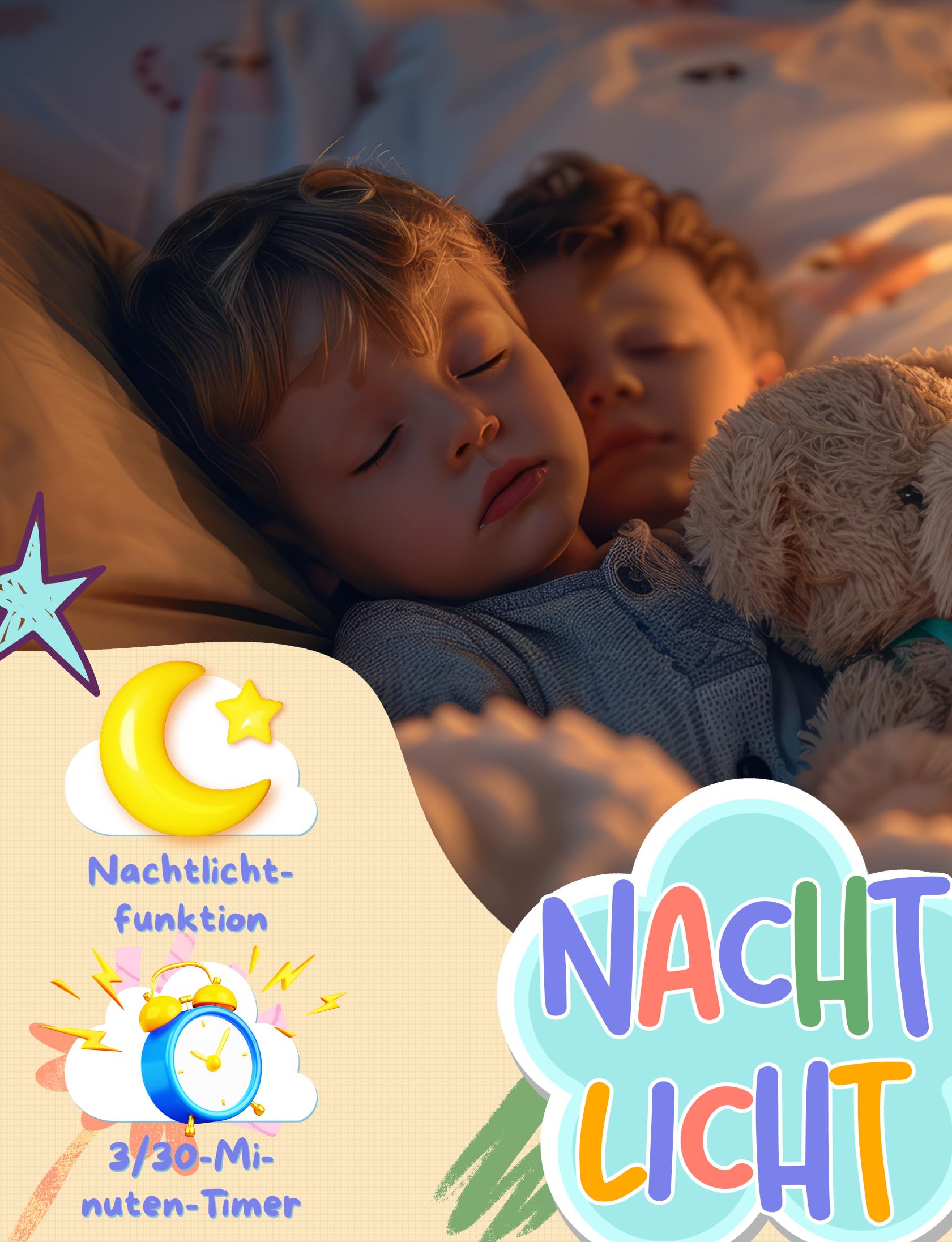 LED Deckenleuchte Kinderzimmer Deckenlampe Blumenform Bambus Deckenbeleuchtung 36W Dimmbar mit Fernbedienung Deckenleuchten für Kinder Schlafzimmerlampe Babyzimmer Mit Nachtlichtfunktion 50cm