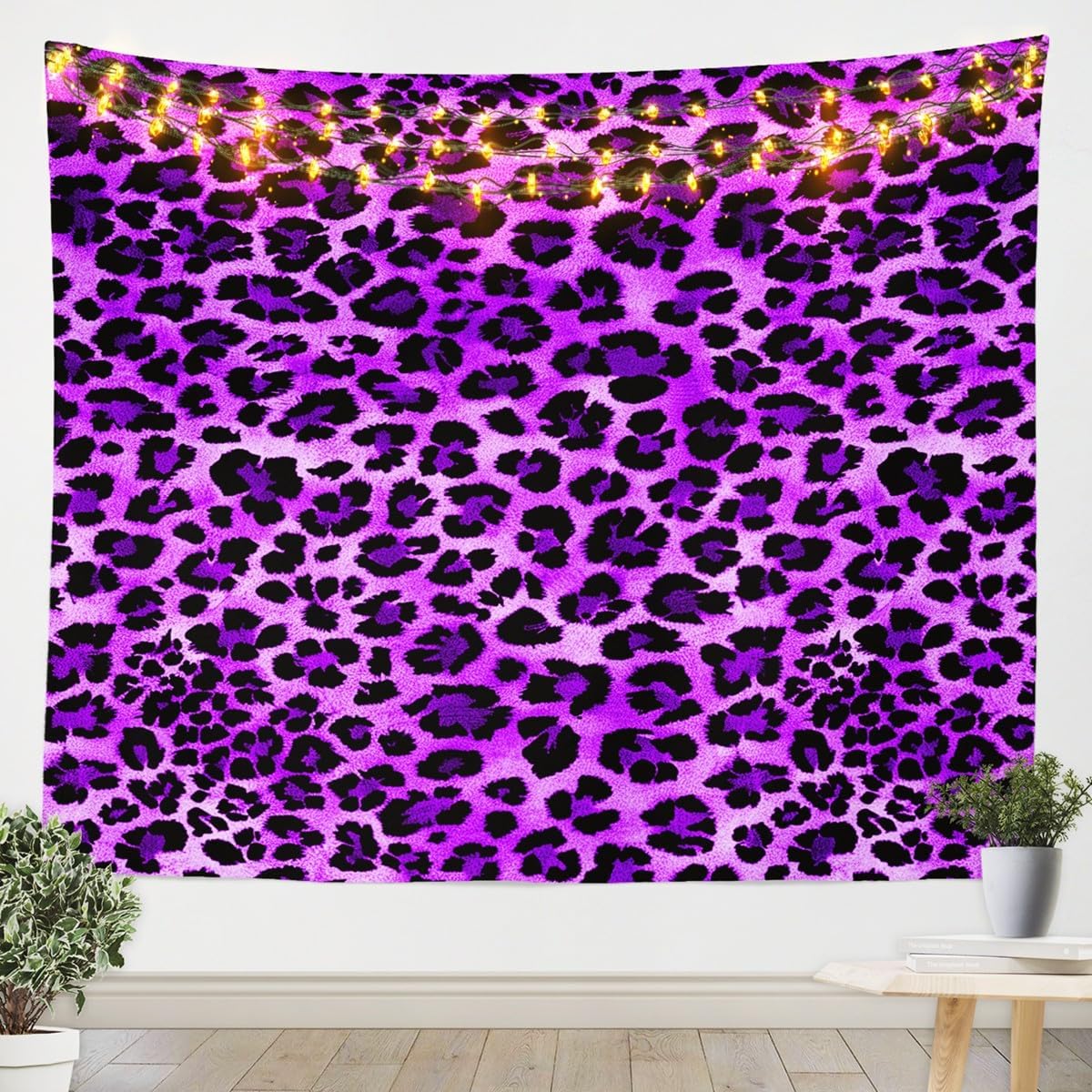 Feelyou Zebra Wall Hanging XLarge 70"x92" Animal Print Tapestry for Kids Boys Girls Decor Leopard Wall Blanket Stripes Wall Art Red Tapestries