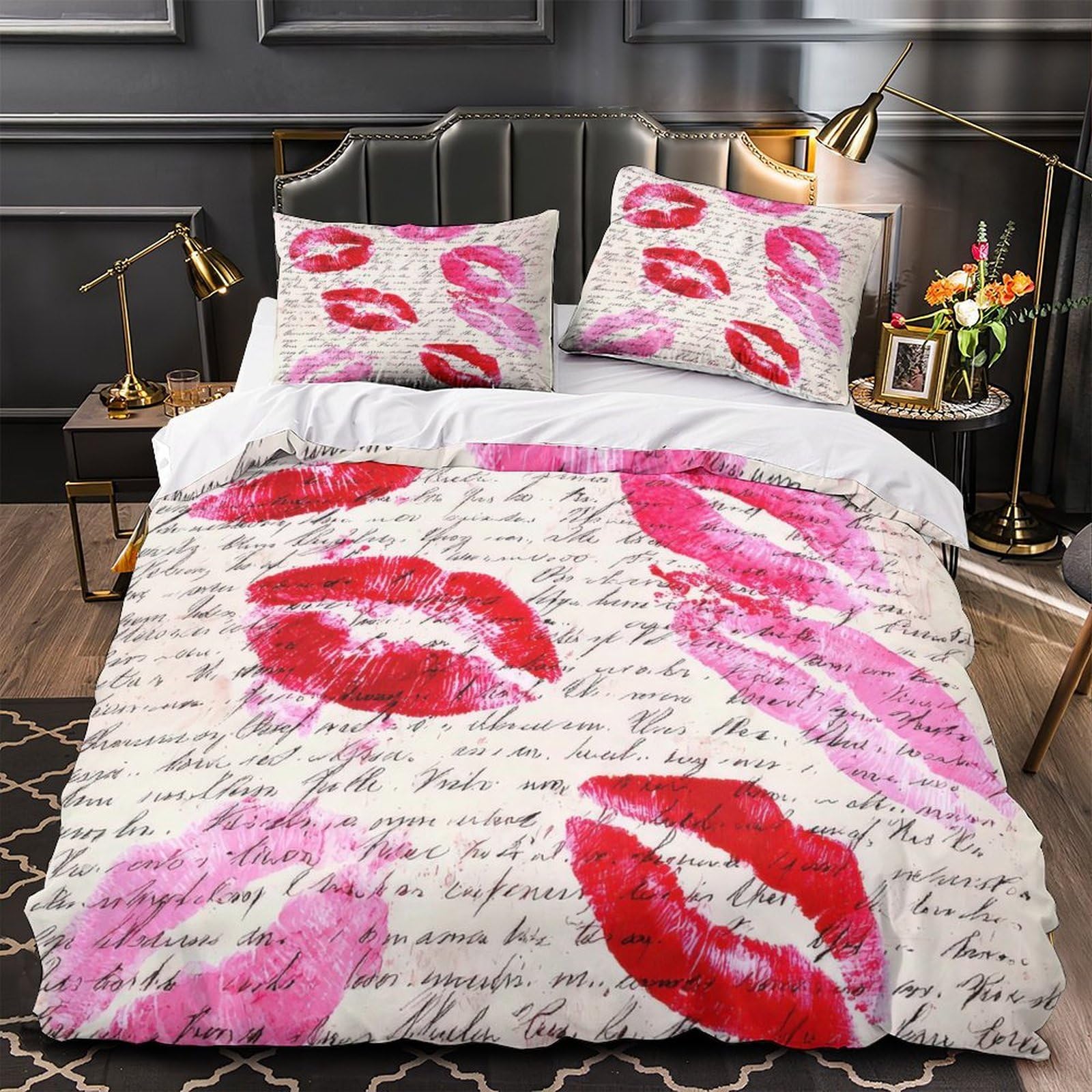 Housse de couette lionne légère et infroissable pour lit double 200x200
