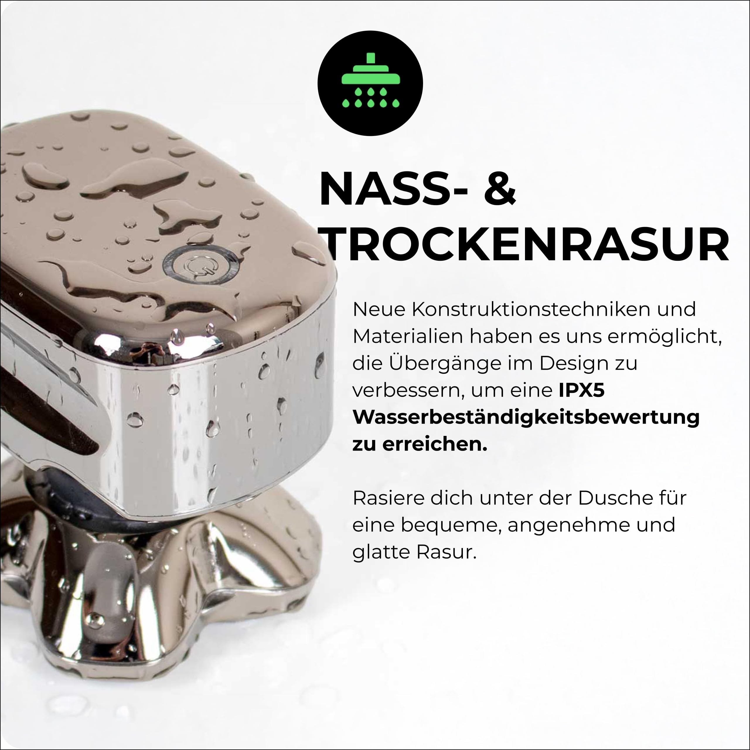 Skull Shaver Pitbull Platinum Pro - Elektrorasierer für Herren - Kabellos, Wiederaufladbar, Nass & Trocken, Ergonomisch für Glatzen - Mit Rinse Stand & Reiseetui – Mit Zusatzklinge | Elektrorasierer für Herren, Kabellos, Wiederaufladbar, Nass & Trocken, E