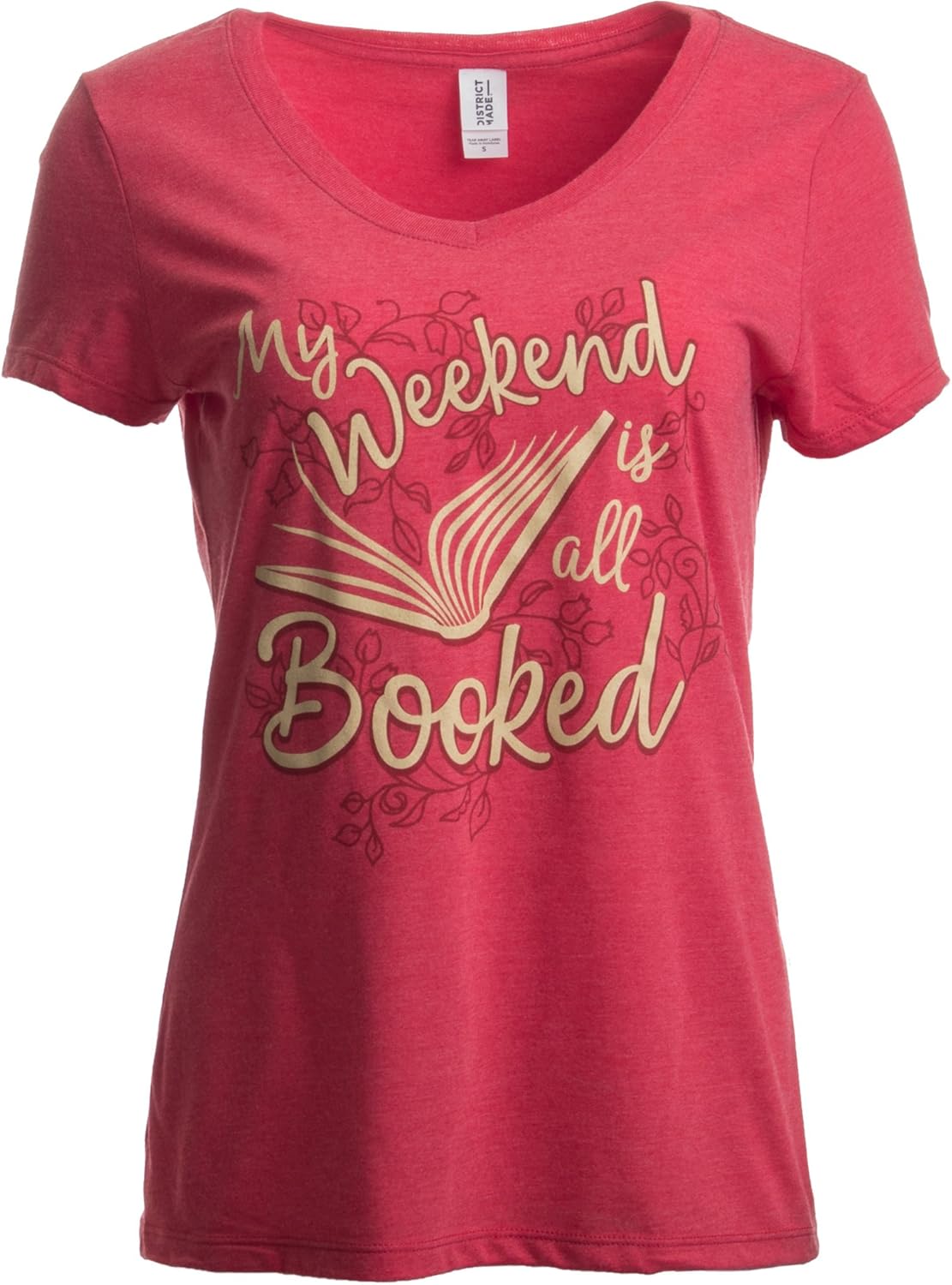 My Weekend is All Booked | Funny Cute Book Reader Reading Women's V-Neck T-Shirt