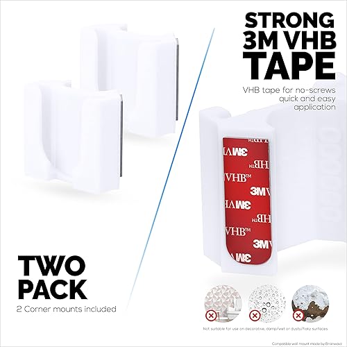 Miniatura 3 de LaView LV-PWF1 1080P HD - Soporte de pared para cámara interior LaView LV-PWF1, soporte adhesivo para cámara de seguridad, reduce puntos ciegos y