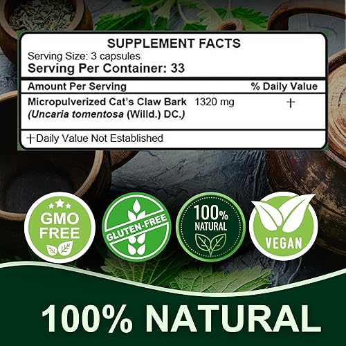Miniatura 9 de Hanan Uña de Gato Uña de Gato  100 cápsulas  Ayuda naturalmente a apoyar el sistema inmunológico saludable
