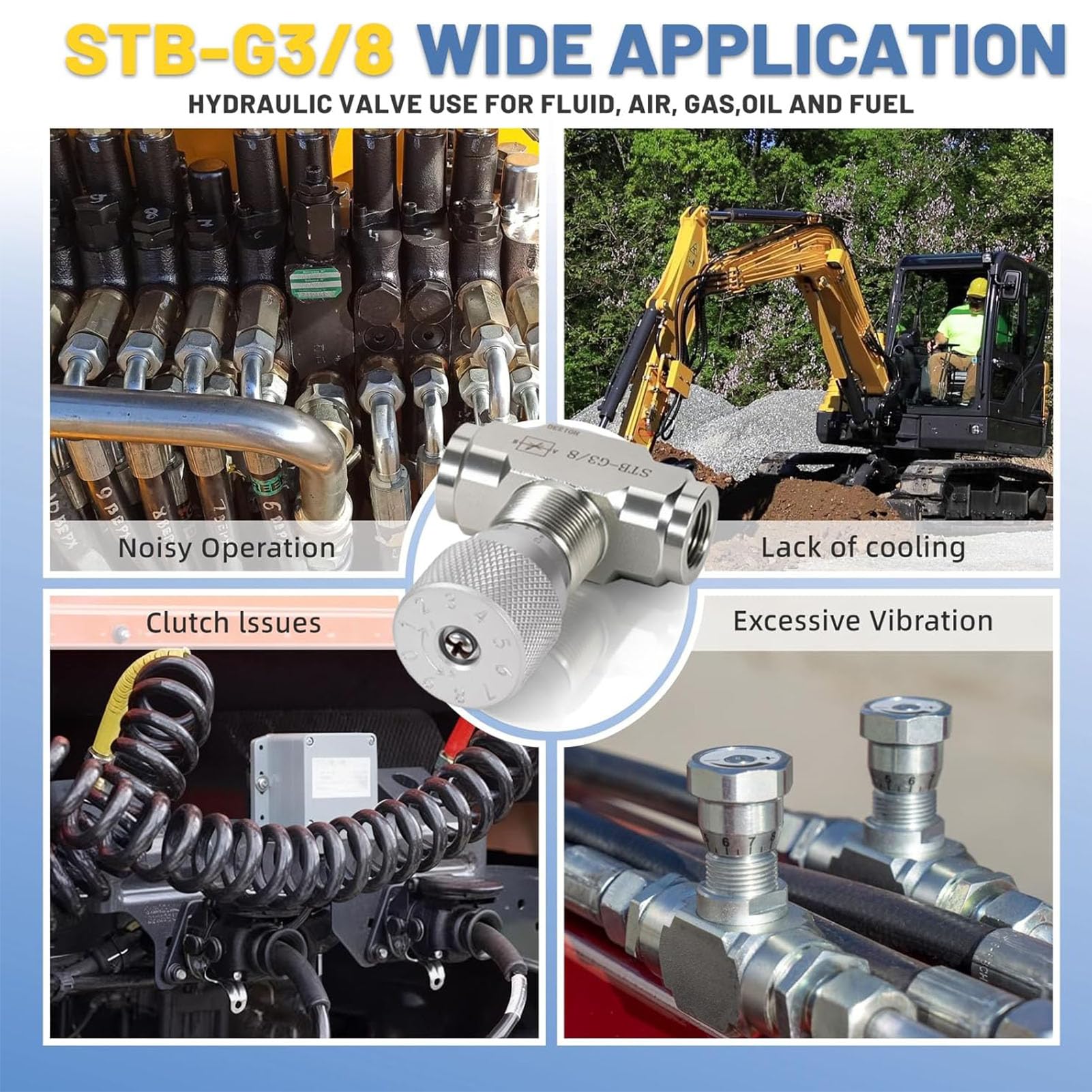 Zawór Regulacyjny Przepływu Hydraulicznego STB-G3/8, Trwały