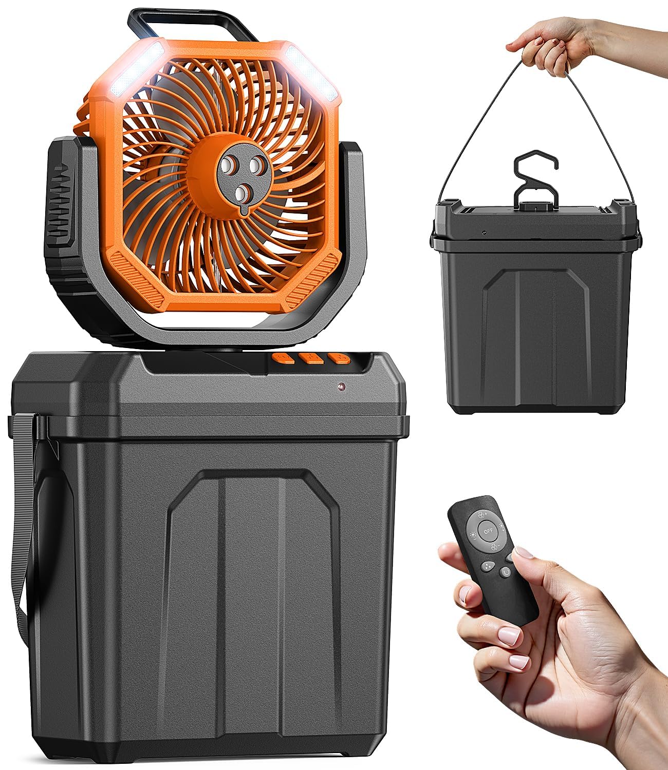 Photo 1 of KCONBS Portable Misting Fan - Orange, 20000mAh
