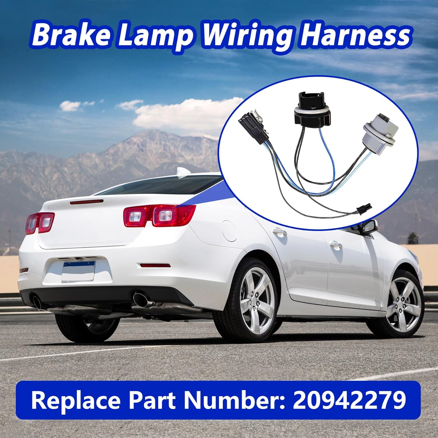 20942279 Brake Lamp Wiring Harness and Socket Fit for Chevrolet Malibu 2013 2014 2015 for Malibu Limited 2016