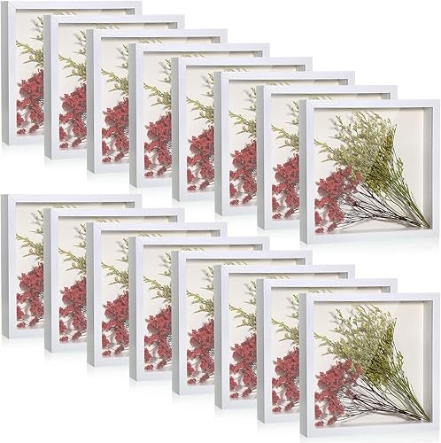 Ripeng Paquete de 16 marcos de sombra para ramo de boda, manualidades de regreso a la escuela, fotos conmemorativas, boletos, profesores, medallas,