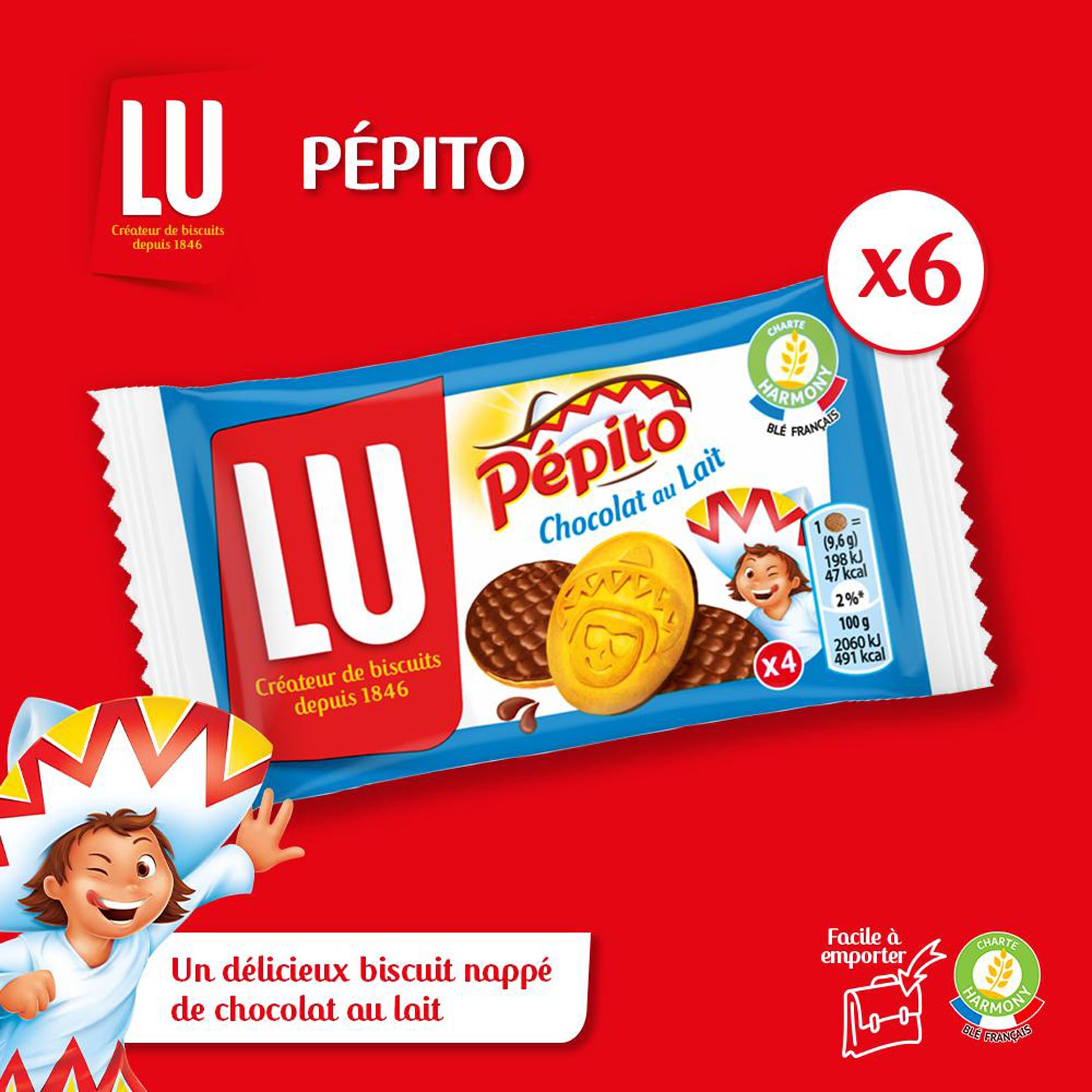 LU - La Boîte à Goûter - 1 Mois de Goûters* Enfant - 30 Biscuits et Gâteaux Individuels - Prince Pocket, Choco Prince, Pépito, Granola Chocolat, Mini Roulé - Récréations Sorties Vacances - 0,92 kg | 30 Portions individuelles | Prince Pocket, Choco Prince,