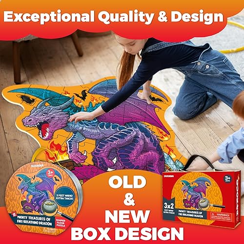 Miniatura 4 de QUOKKA Rompecabezas con forma gigante para niños de 4 a 6 años  2 x 3 pies, rompecabezas de 48 piezas para niños pequeños de 3 a 5 años