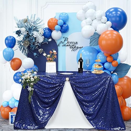 Miniatura 7 de Poise3EHome Mantel rectangular de lentejuelas para exhibición de tartas y postres de fiesta, en eventos